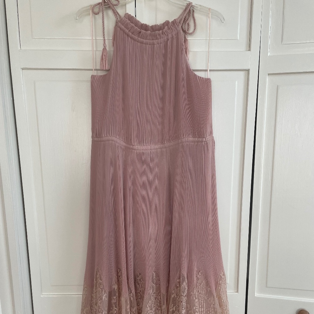 Pink pleated dress